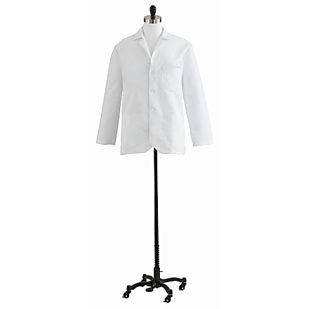 Medline Men's 3-Button Consultation Coat, 32", White