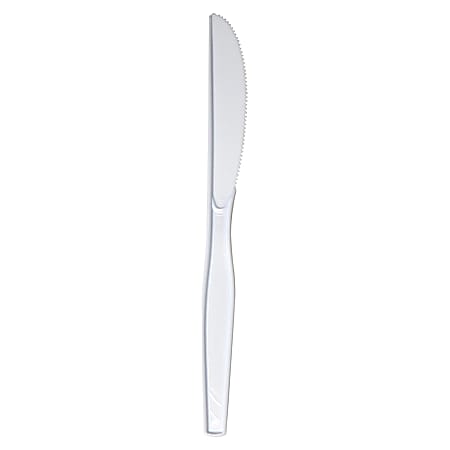 Dixie Medium-weight Disposable Knives Grab-N-Go by GP Pro - 100 / Box - 10/Carton - Knife - 1000 x Knife - White