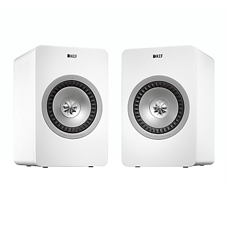 KEF Digital Hi-Fi 70W Wireless Speakers, Linear White, Pair, X300AW