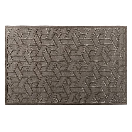 Baxton Studio Vigo Hand-Tufted Wool Blend Area Rug, 63” x 90-5/8”, Gray