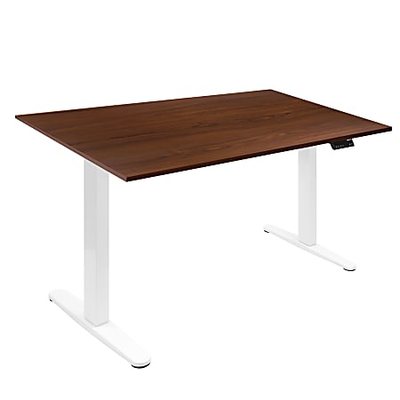 Mount-It! Dual Motor Electric Standing 55"W Adjustable Height Desk, Brown