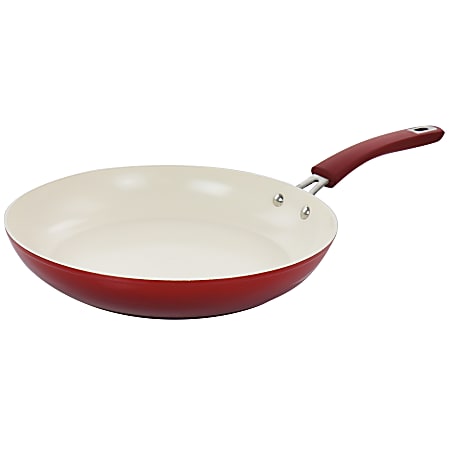 Oster Non-Stick Aluminum Frying Pan, 12”, Red