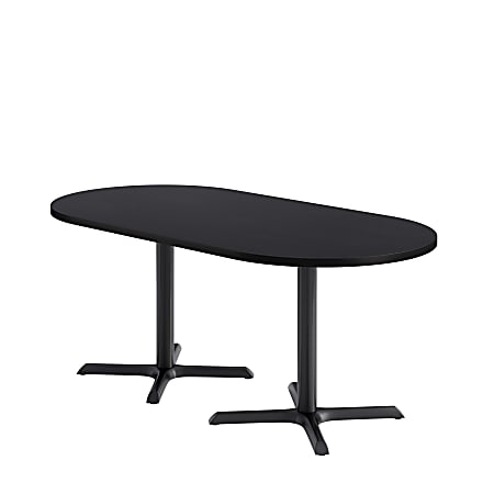 KFI Studios Proof Racetrack Conference Table With Pedestal X Base 41 H ...