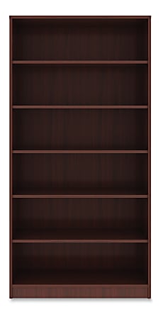 Lorell® Essentials 72"H 6-Shelf Bookcase, Mahogany