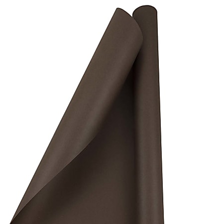 JAM Paper® Wrapping Paper, Matte, 25 Sq Ft, Chocolate Brown
