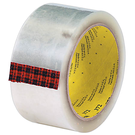3M® 372 Carton Sealing Tape, 2" x 110 Yd., Clear, Case Of 36