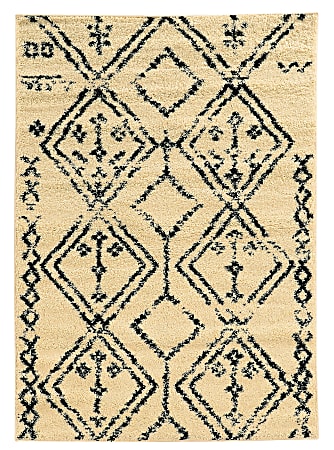 Linon Bijou Area Rug, 3' x 5', Ali Ivory/Black