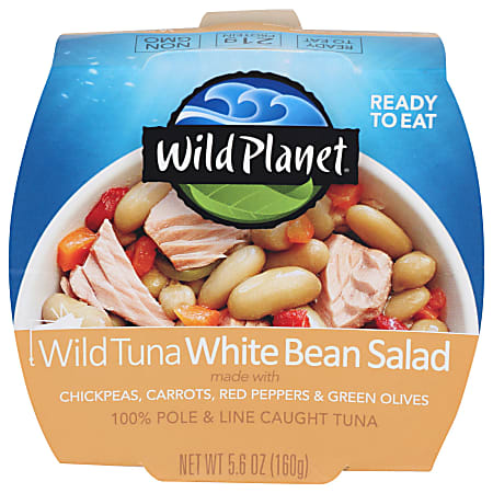 Wild Planet Tuna Salad, White Bean, 5.6 Oz, Total Qty 9