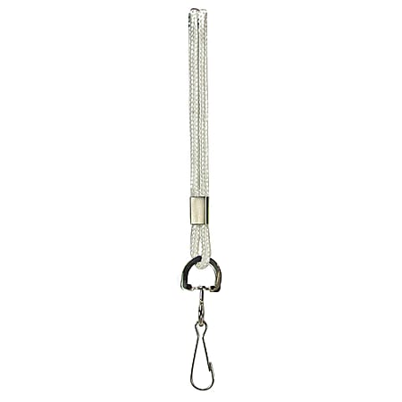 Baumgartens Lanyards 38 White Pack Of 24 - Office Depot