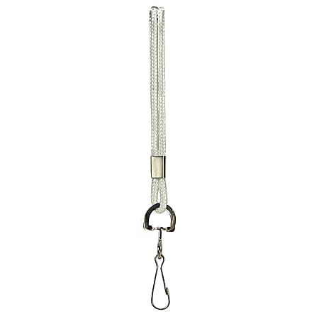 Baumgartens® Lanyards, 38", White, Pack Of 24