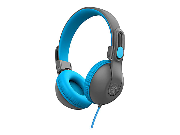 JLab Audio JBuddies Studio 2 On Ear Headphones Gray Blue HKSTU2GRYBLU122