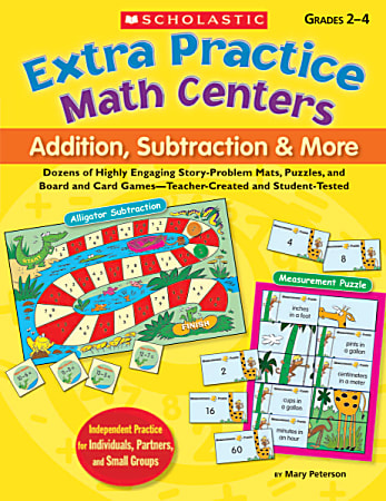 Scholastic Extra Practice Math Centers: Addition, Subtraction & More