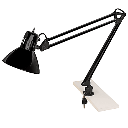 Victory Light Clip-On Gooseneck Lamp, 11"H, Black
