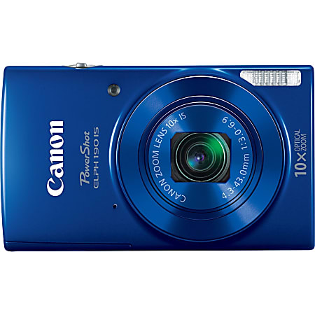 【名入れ無料】 PowerShot Canon ELPH Blue Camera Digital Megapixel 20 IS 190 レンズ(単焦点)