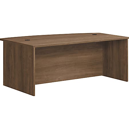 HON® Foundation Laminate Bowfront Desk Shell, 72" x 42", Pinnacle