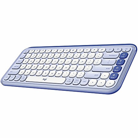 Logitech POP ICON KEYS Wireless Bluetooth Keyboard, Lilac/Off-White
