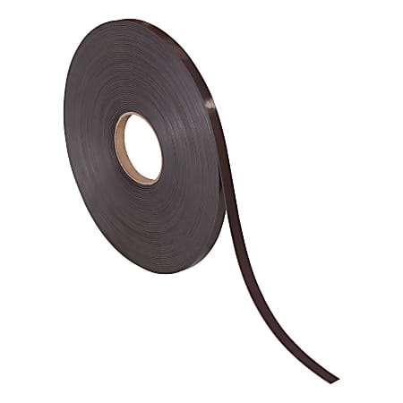 Baumgartens Adhesive-Backed Magnetic Tape, 0.5 x 10 ft, Black