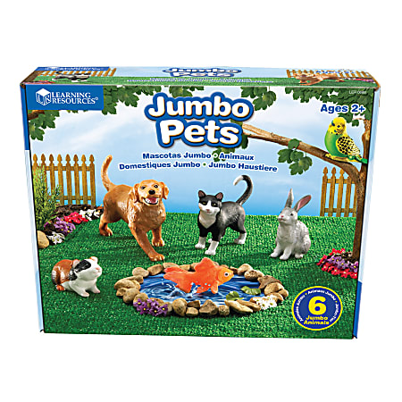 Learning Resources® Jumbo Pets, Grades Pre-K - 3, Set Of 6