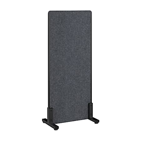 WorkPro® Motiva Freestanding Privacy Screen, 55”H x 24”W x 15”D, Cool Charcoal, Installation Included