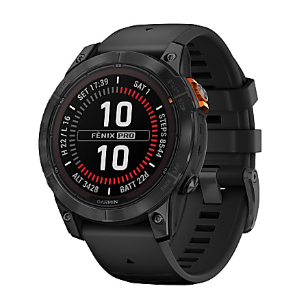 Garmin fenix 7 Pro Solar Edition Smartwatch, Slate Gray/Black