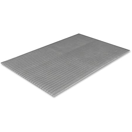 Crown Mats Tuff-Spun Foot-Lover Mat - Cement Floor, Floor, Service Counter, Mailroom, Cashier's Station, Warehouse - 36" Length x 27" Width x 0.375" Thickness - Rectangular - Vinyl, Closed-cell PVC Foamboard - Gray - 1Each