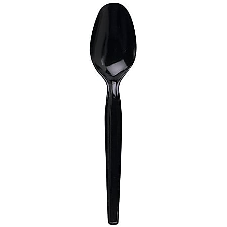 Dixie® Polystyrene Spoons, Black, Pack Of 1,000