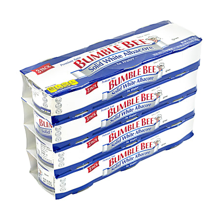 Bumble Bee Solid White Tuna Cans, 3 Cans Per Pack, Box Of 4 Packs
