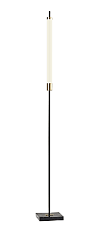 Adesso® Piper LED Floor Lamp, 72"H, Frosted Shade/Black Base