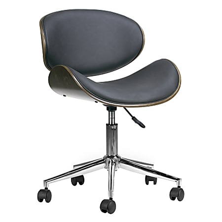 Glamour Home Amar Task Chair, Dark Gray