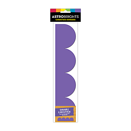 Astrobrights Bulletin Board Borders, 2" x 12", Gravity Grape, Pack Of 20 Borders