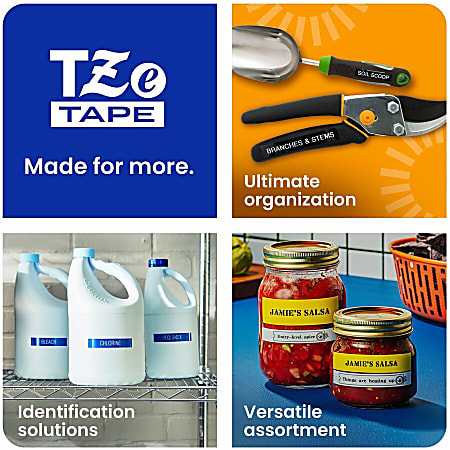 Brother P touch TZe1312PK Laminated 12 x 26.2 ft 12mm x 8m Black