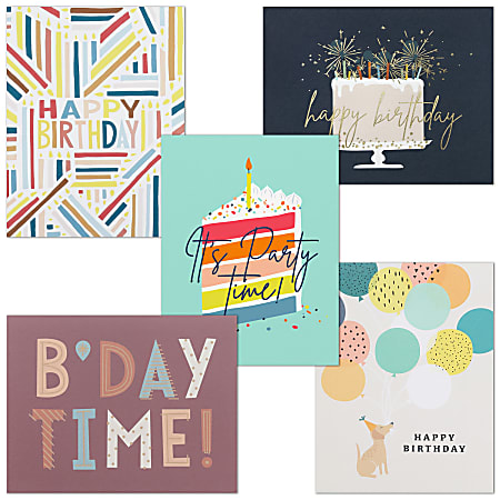 Custom Greeting Card Assortment With Blank Envelopes, Happiness