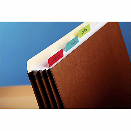 Post it Notes Durable Filing Tabs 3 x 1 12 Assorted Colors 6 Flags Per Pad  Pack Of 4 Pads - Office Depot