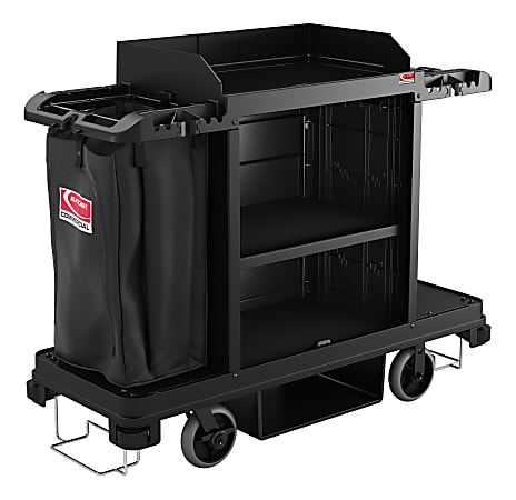 Suncast Commercial Housekeeping Cart Standard 49 34 x 24 Black - Office  Depot