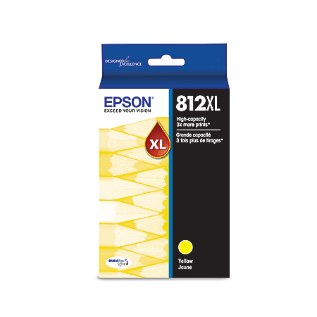 Epson® 812XL DuraBrite® High-Yield Yellow Ink Cartridge,
