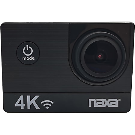 Naxa NDC-410 Digital Camcorder - 2" Screen - CMOS - 4K - Shiny Black - 16:9 - Motion JPEG, AVI - HDMI - USB - microSD, microSDHC - Memory Card - Wireless LAN
