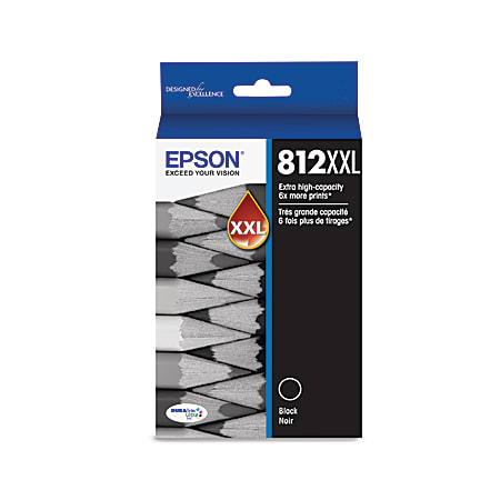 Epson® 812XXL DuraBrite® Black Extra-High-Yield Ink Cartridge, T812XXL120-S