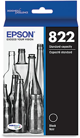 Epson® 822 DuraBrite® Ultra Black Ink Cartridge, T822120-S