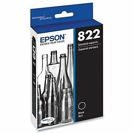 Epson 822 DuraBrite Ultra Black Ink Cartridge T822120 S - Office Depot