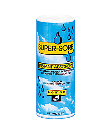 Fresh Products Super-Sorb Liquid Spill Absorbent, Lemon Scent, 12 Oz