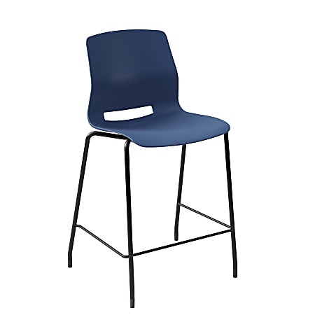 KFI Studios Imme Stacking Counter-Height Bar Stool, Navy/Black