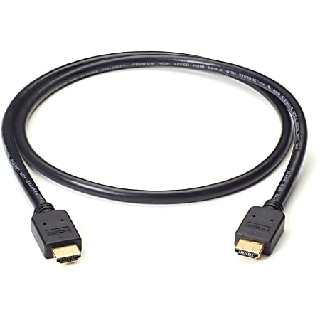 Black Box Premium High-Speed HDMI Cable with Ethernet, Male/Male, 1-m (3.2-ft.) - 3.20 ft HDMI AV/Data Transfer Cable  - VCBHDMI001M