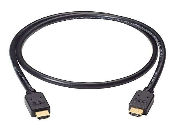 Black Box Premium High-Speed HDMI Cable with Ethernet, Male/Male, 1-m (3.2-ft.) - 3.20 ft HDMI AV/Data Transfer Cable for Audio/Video Device, Blu-ray Player, Gaming Console, TV, DVD, Notebook, Satellite Receiver - First End: 1 x HDMI (Type A) Male Audio