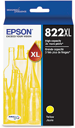 Epson® 822 DuraBrite® Ultra Yellow Ink Cartridge, T822420-S