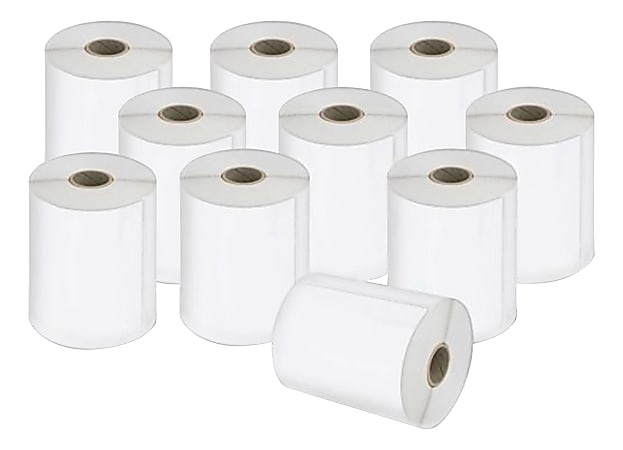DYMO® LabelWriter XL Shipping Labels, 4" x 6", Rectangle, White, 220 Labels Per Roll, Pack Of 10 Rolls