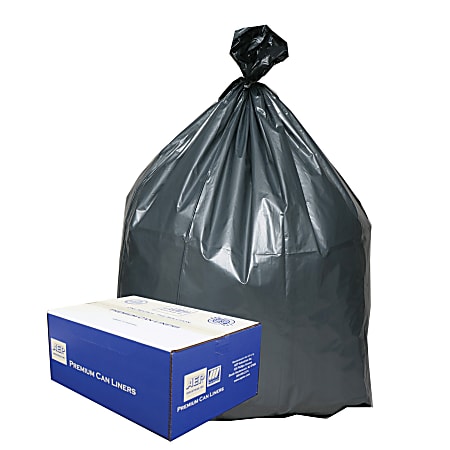 Webster Platinum Plus 1.55-Mil Trash Can Liners, 56 Gallons, Box Of 50 Liners