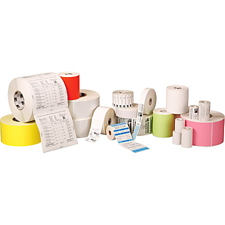 Zebra Z-Perform 1000D - 3" Width x 1" Length - Permanent Adhesive - Rectangle - Direct Thermal - Bright White - Paper, Face Stock - 36 Pack