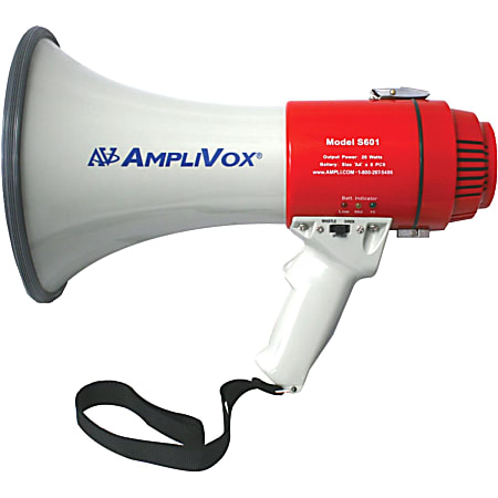AmpliVox S601R - Mity-Meg 15-Watt Rechargeable Megaphone - 15W Amplifier - No Batteries Included