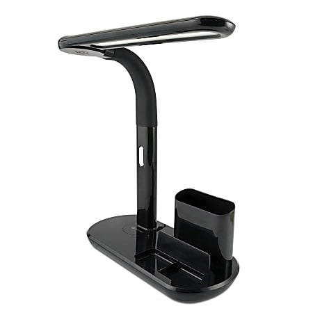 OttLite LED Pivoting Bankers Lamp With USB 21 H Black - Office Depot