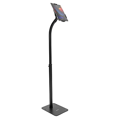 Mount-It! Anti-Theft Tablet Height Adjustable Floor Stand, 2-1/2”H x 9-1/2”W x 31-1/2”D, Black